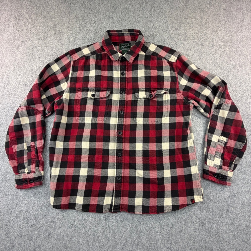 Woolrich Mens Size XL Red Black Buffalo Plaid Cotton Flannel Shirt